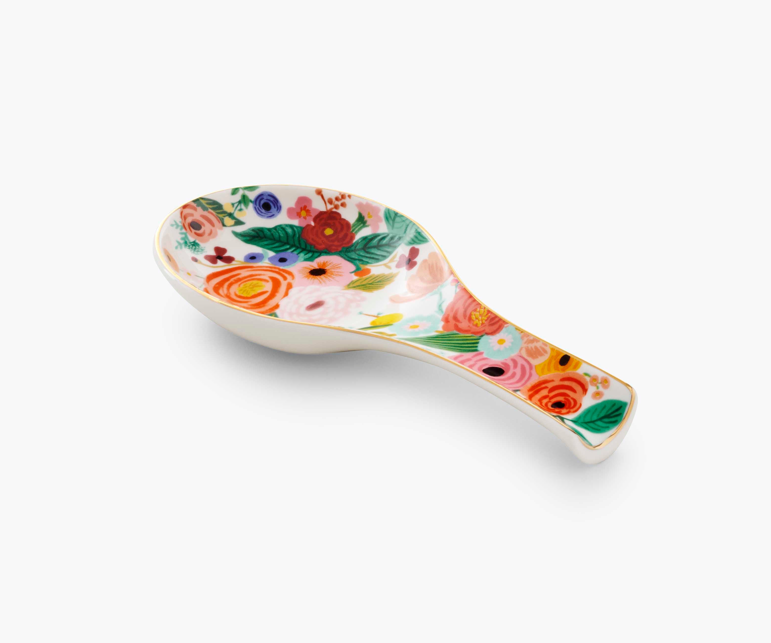 Porcelain Spoon Rest - Garden Party